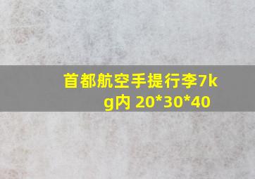 首都航空手提行李7kg内 20*30*40